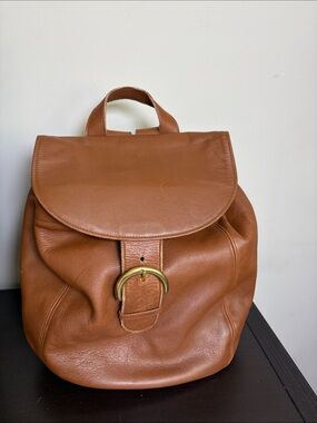 COACH Soho Vintage Brown Leather Backpack Rucksack Day Bag Daypack USA
